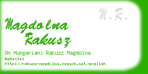 magdolna rakusz business card